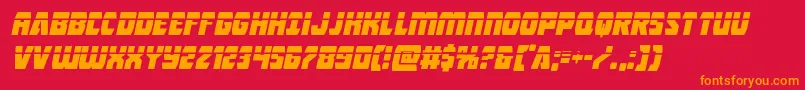 Intergalacticlaserital Font – Orange Fonts on Red Background