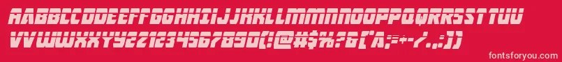 Intergalacticlaserital Font – Pink Fonts on Red Background