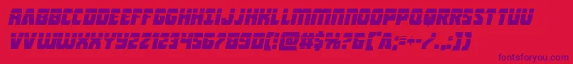 Intergalacticlaserital Font – Purple Fonts on Red Background