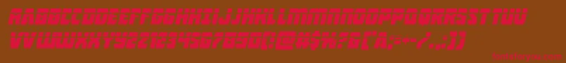 Intergalacticlaserital Font – Red Fonts on Brown Background