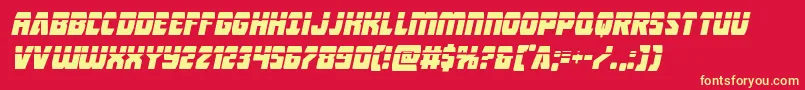 Intergalacticlaserital Font – Yellow Fonts on Red Background