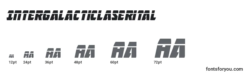 Размеры шрифта Intergalacticlaserital