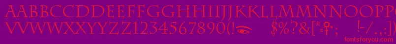 Diamonds ffy Font – Red Fonts on Purple Background