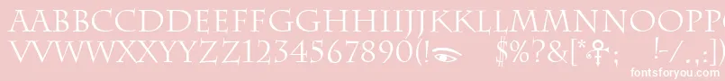 Diamonds ffy-Schriftart – Weiße Schriften auf rosa Hintergrund