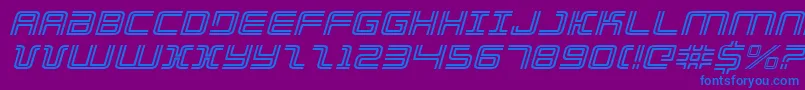 Elecdayei Font – Blue Fonts on Purple Background