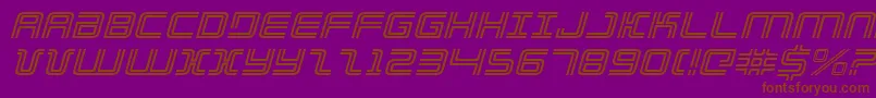 Elecdayei Font – Brown Fonts on Purple Background