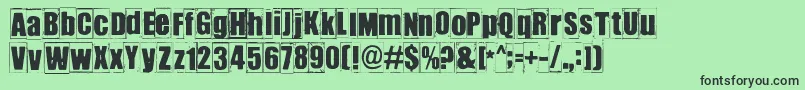 Ikhioogla Font – Black Fonts on Green Background