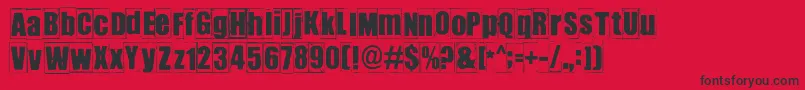 Ikhioogla Font – Black Fonts on Red Background