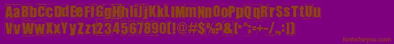 Ikhioogla Font – Brown Fonts on Purple Background