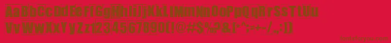 Ikhioogla Font – Brown Fonts on Red Background