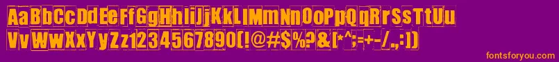 Ikhioogla Font – Orange Fonts on Purple Background