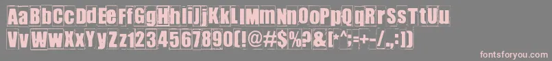 Ikhioogla Font – Pink Fonts on Gray Background