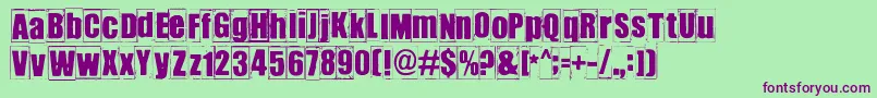 Ikhioogla Font – Purple Fonts on Green Background