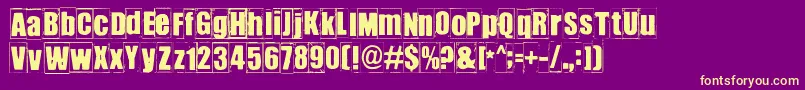 Ikhioogla Font – Yellow Fonts on Purple Background