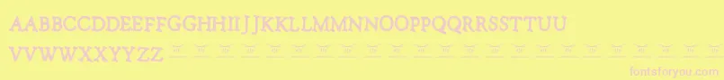 NotalkingpleaseRegular Font – Pink Fonts on Yellow Background