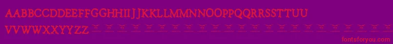 NotalkingpleaseRegular Font – Red Fonts on Purple Background