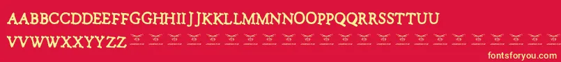 NotalkingpleaseRegular Font – Yellow Fonts on Red Background