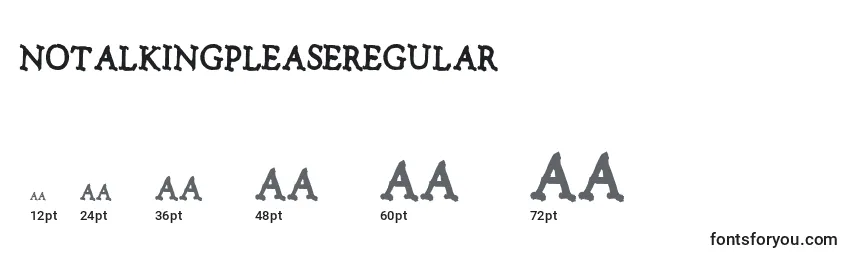 NotalkingpleaseRegular Font Sizes