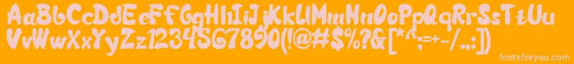 Шрифт SiBrot – розовые шрифты на оранжевом фоне