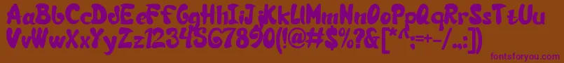 SiBrot Font – Purple Fonts on Brown Background