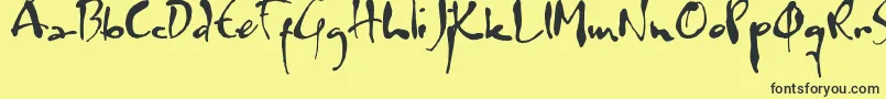 Więcej informacji o czcionce Watermark Czcionka Watermark – czarne czcionki na żółtym tle
