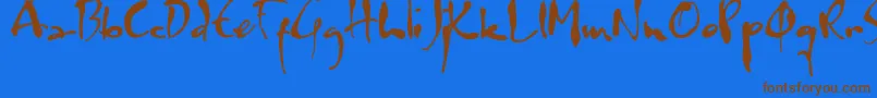 Watermark Font – Brown Fonts on Blue Background