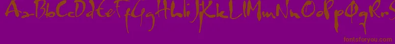 Watermark Font – Brown Fonts on Purple Background