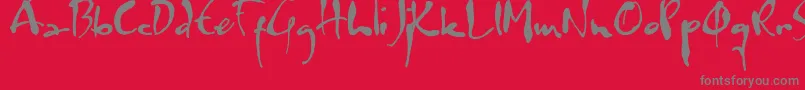 Police Watermark – polices grises sur fond rouge