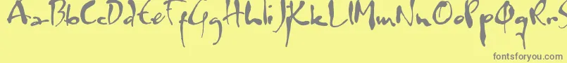 Watermark Font – Gray Fonts on Yellow Background