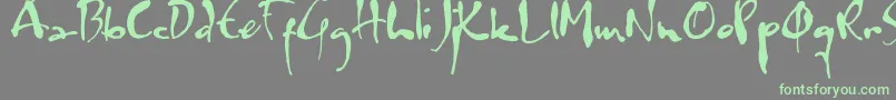 Watermark Font – Green Fonts on Gray Background
