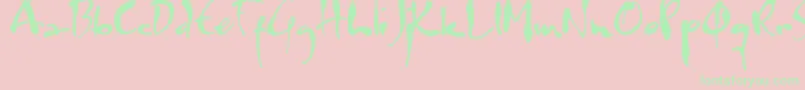 Watermark Font – Green Fonts on Pink Background