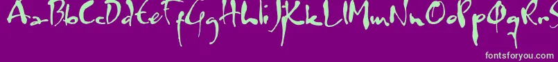 fuente Watermark – Fuentes Verdes Sobre Fondo Morado