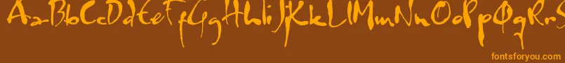 Watermark Font – Orange Fonts on Brown Background