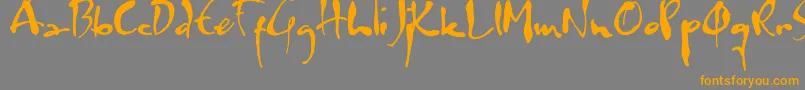 Watermark Font – Orange Fonts on Gray Background