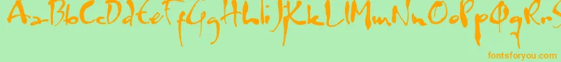 Watermark Font – Orange Fonts on Green Background