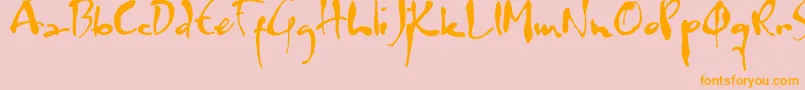 Police Watermark – polices orange sur fond rose