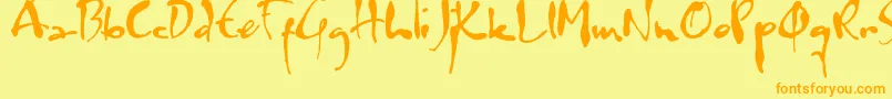 Watermark Font – Orange Fonts on Yellow Background