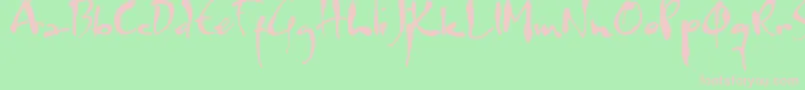 Watermark Font – Pink Fonts on Green Background