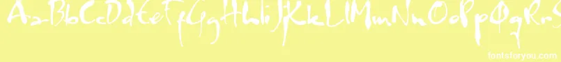 Watermark Font – White Fonts on Yellow Background