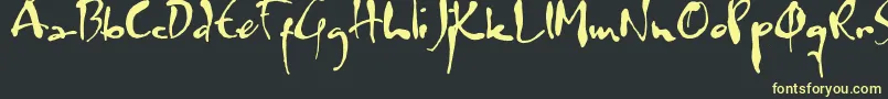 Watermark Font – Yellow Fonts on Black Background