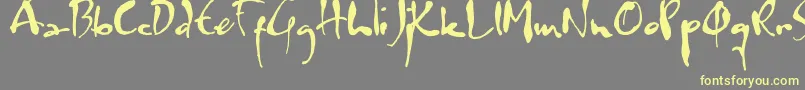 Watermark Font – Yellow Fonts on Gray Background