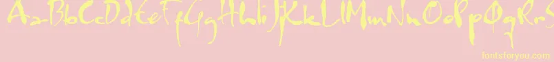 Watermark Font – Yellow Fonts on Pink Background