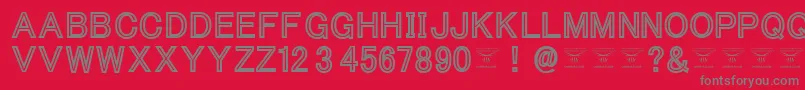 ThacoolkidzBlack Font – Gray Fonts on Red Background
