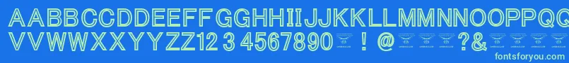 ThacoolkidzBlack Font – Green Fonts on Blue Background