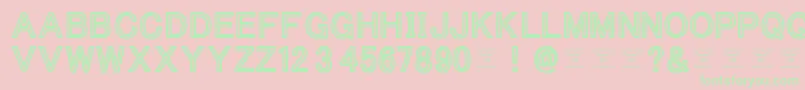 ThacoolkidzBlack Font – Green Fonts on Pink Background