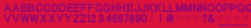 ThacoolkidzBlack-fontti – violetit fontit punaisella taustalla