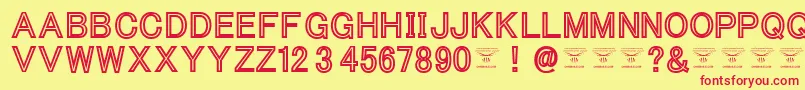 ThacoolkidzBlack Font – Red Fonts on Yellow Background