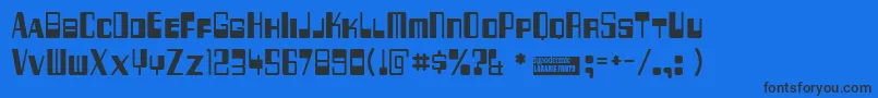 256bytes Font – Black Fonts on Blue Background