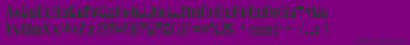 フォント256bytes – 紫の背景に黒い文字