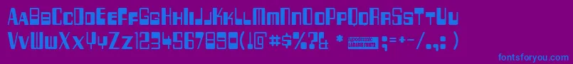 256bytes Font – Blue Fonts on Purple Background